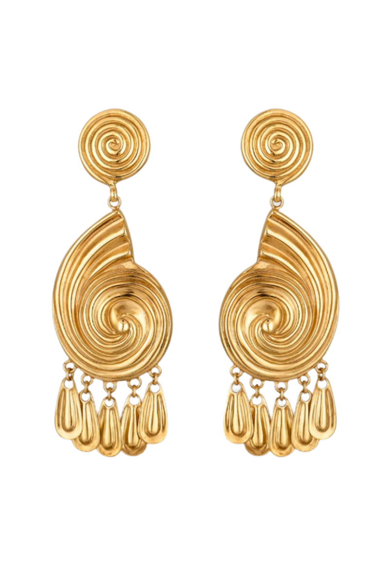 Eliza Earrings Brass – Hero Shop - Main Image