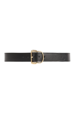 Swirl Leather Belt - Black