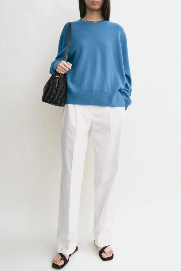 Crewneck Cashmere Knit - Azure