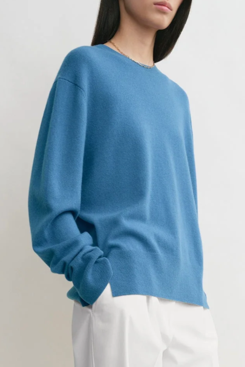 Crewneck Cashmere Knit - Azure