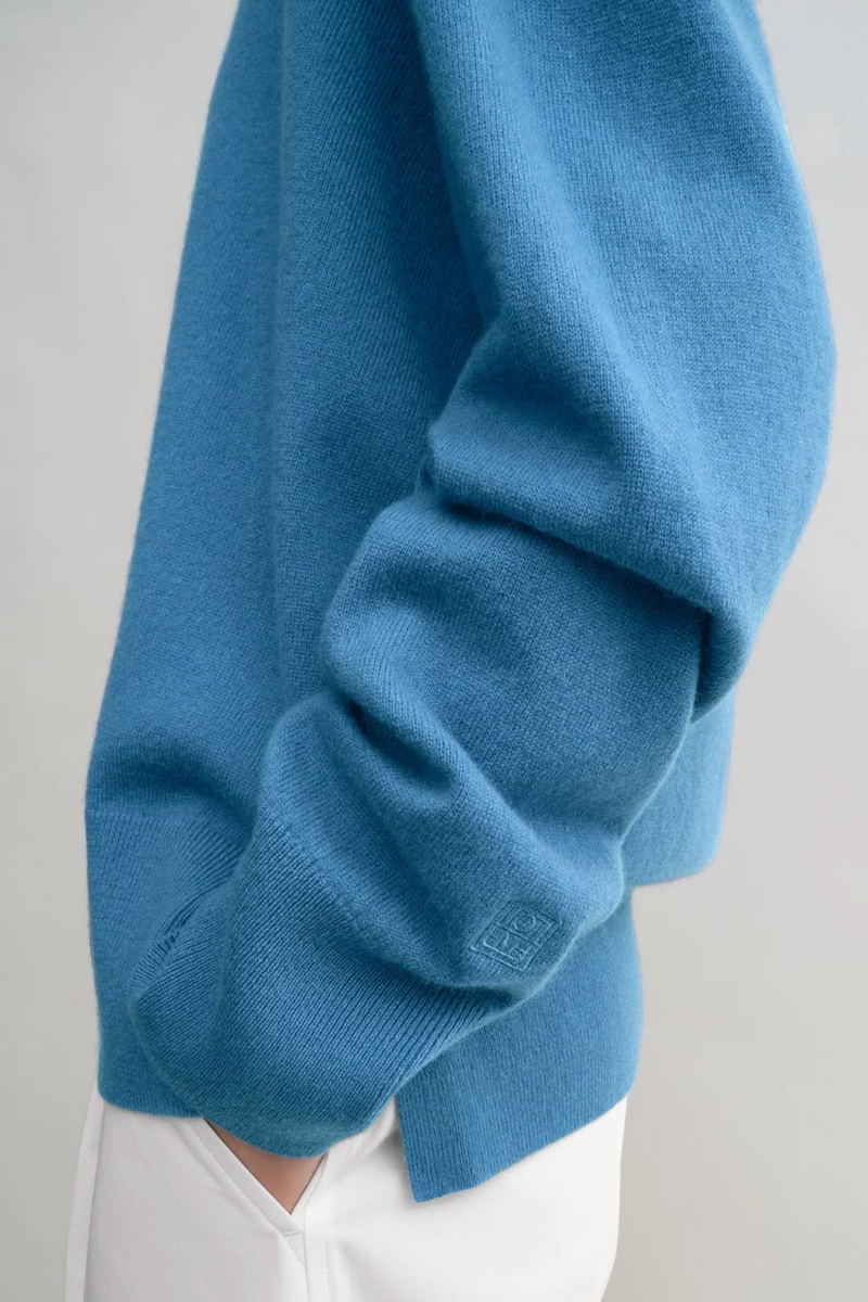 Crewneck Cashmere Knit - Azure