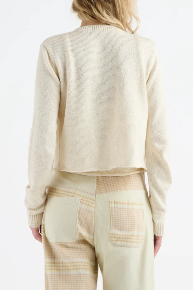 Nora Lite Crew Cardigan - Natural