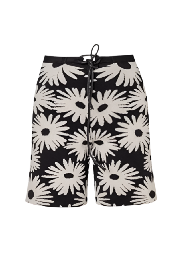 Wildflower Shorts - Black/Off-White