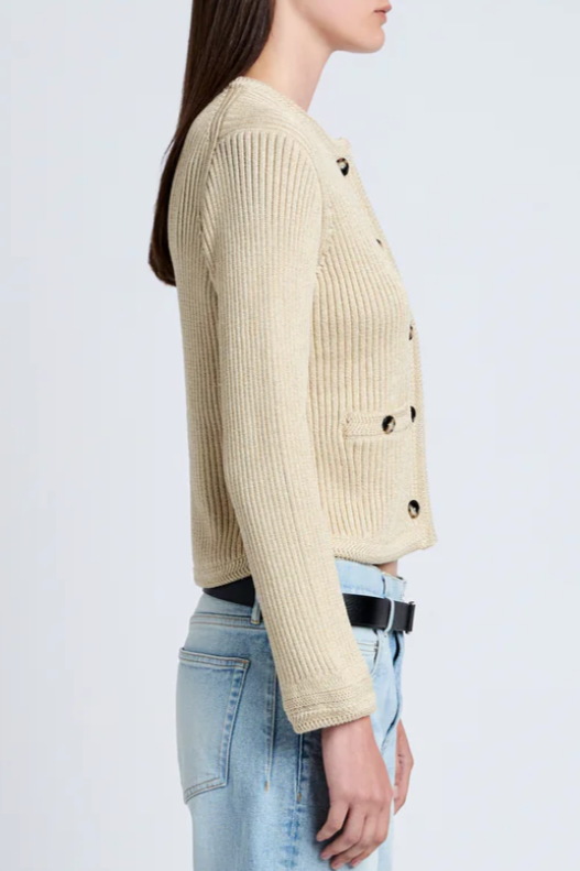 Wilson Knit Jacket in Dry Rib - Light Wheat