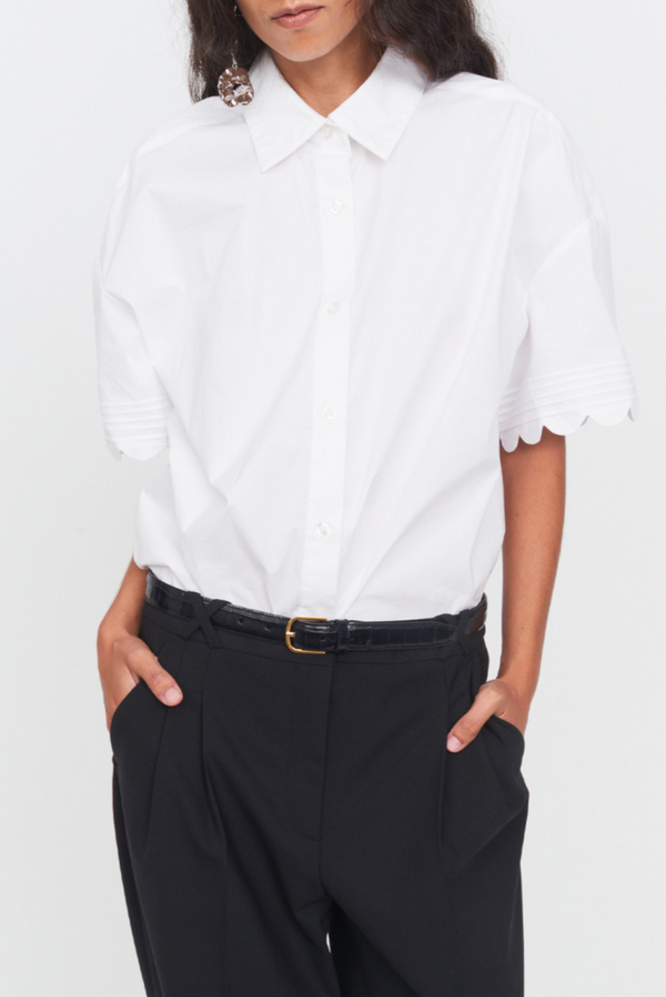 Cyprus Scallop Shirt - White