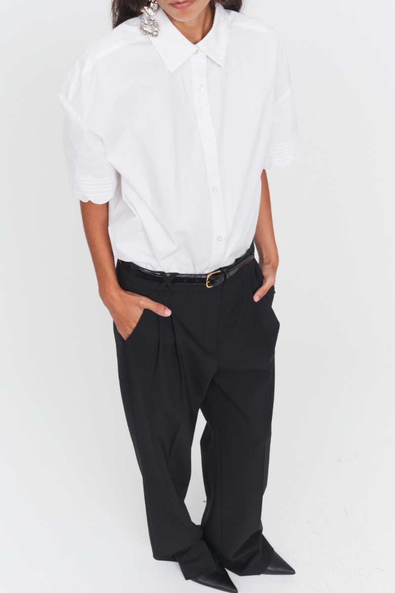 Cyprus Scallop Shirt - White