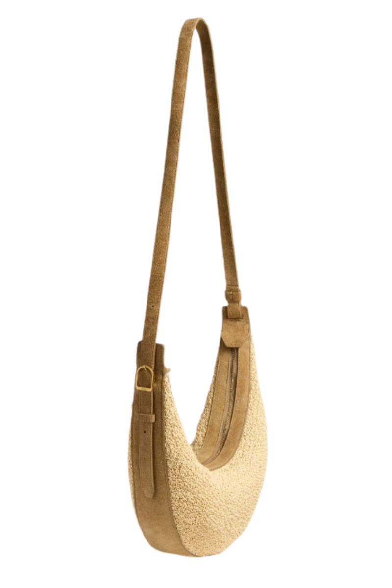 Small Augustina Crossbody Bag - Natural/Raffia