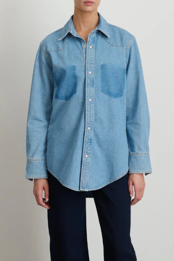 Liv Western Shirt - Park Wash