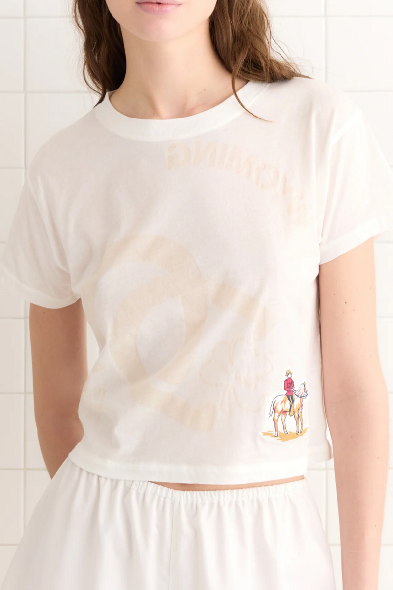 Horseshoes Tee - Cream