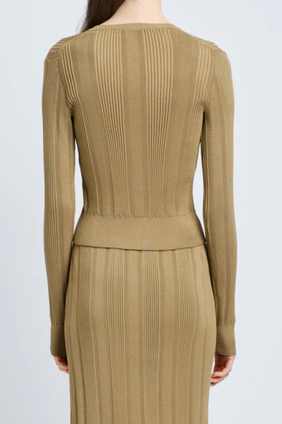 Currin Top in Column Rib - Bronze