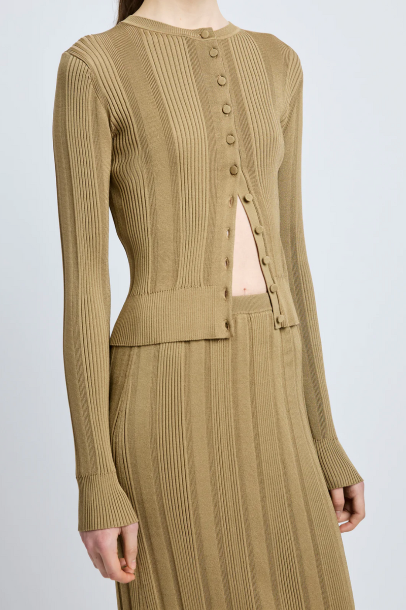 Currin Top in Column Rib - Bronze