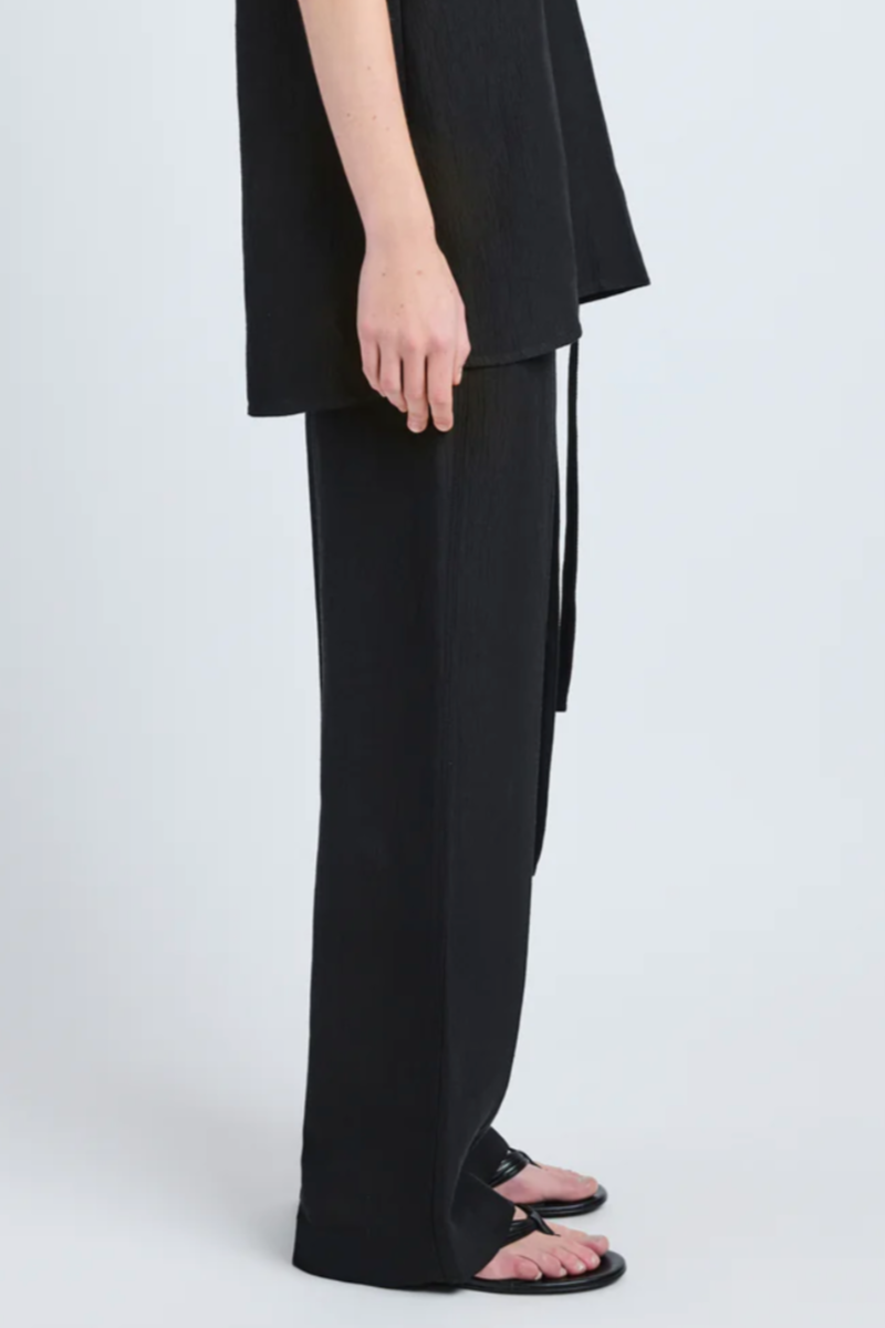 Maggi Pants in Cotton Viscose Linen - Black