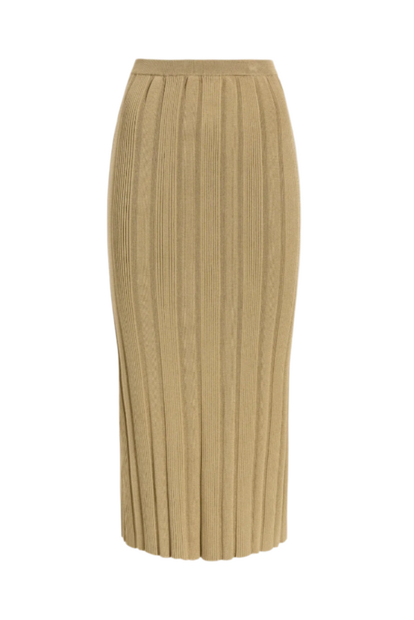 Ryanne Skirt in Column Rib - Bronze