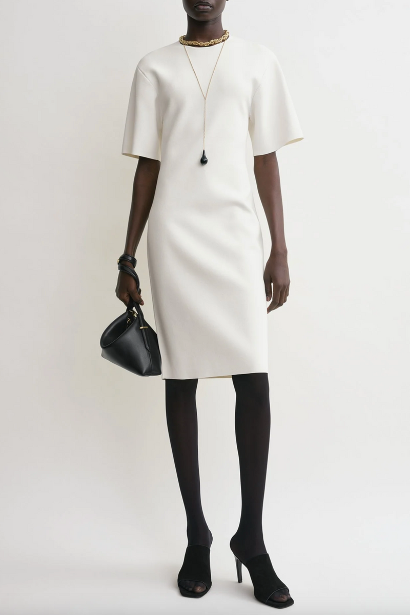 Tee Knit Dress - White