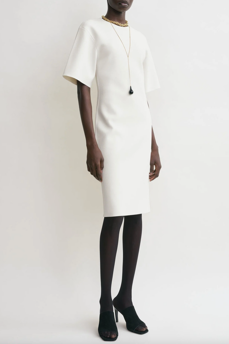 Tee Knit Dress - White