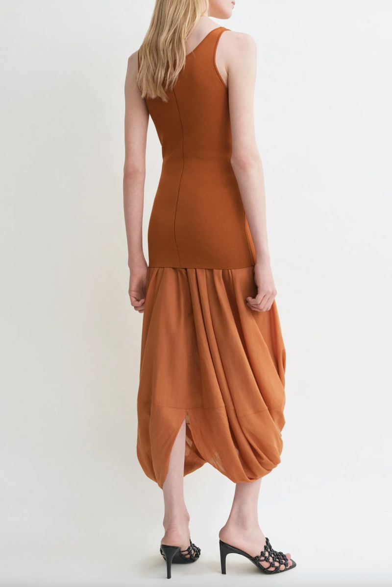 Cocoon Tank Dress - Terracotta