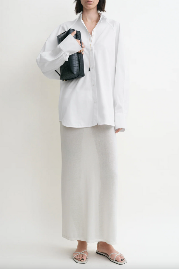 Raw Raglan Shirt - White