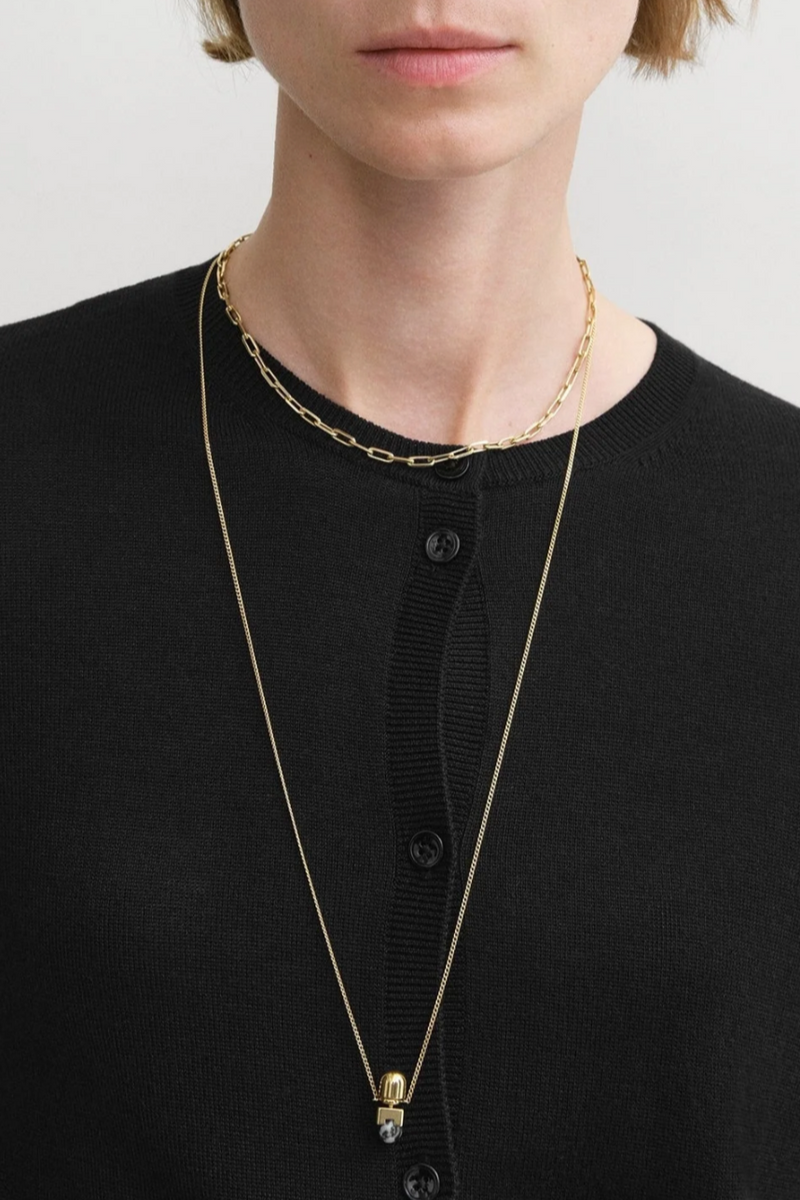 Fine Knit Cardigan - Black