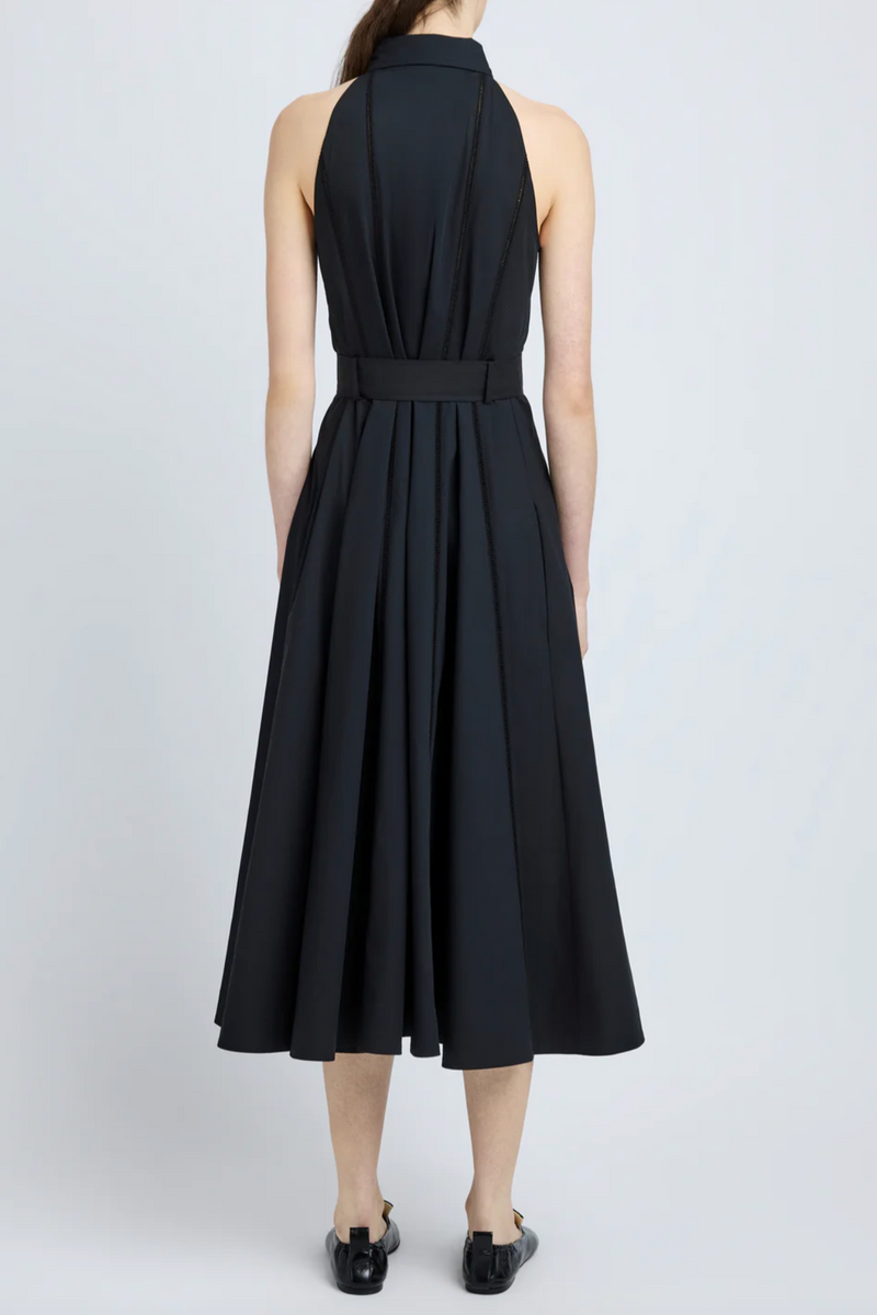 Dorothy Dress in Eco Cotton Poplin - Black