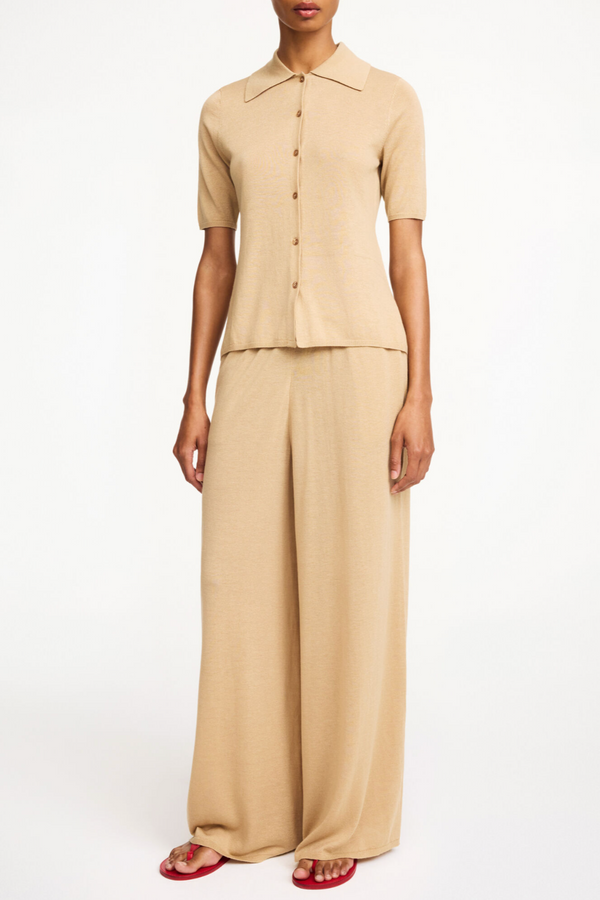 Dotta Knit Top - Dark Sand