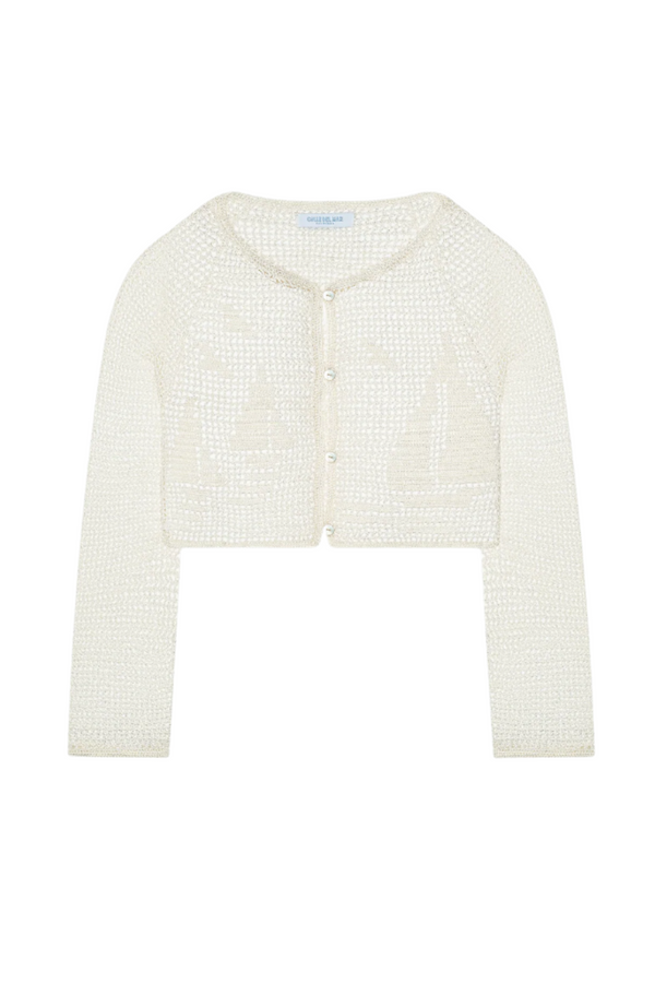Nautical Crochet Cardigan - Natural