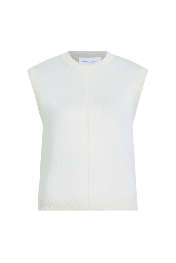 Emily Sweater in Plaited Viscose Rib - Off-White