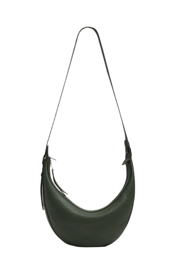 Augustina Small Leather Crossbody - Bottle Green