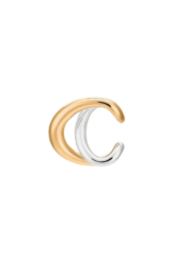 Initial Ear Cuff - Vermeil/Silver