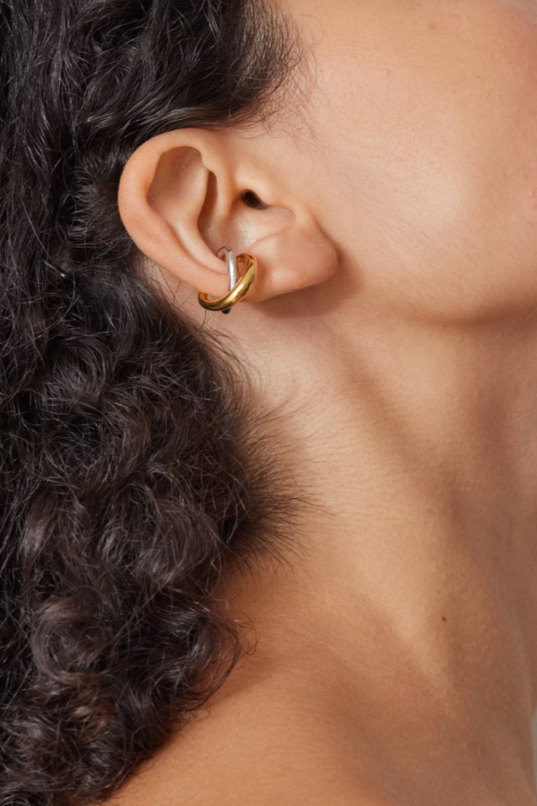 Initial Ear Cuff - Vermeil/Silver
