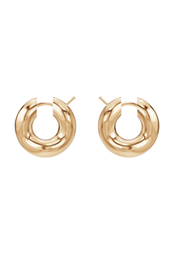 Wave Blow Hoops - Vermeil