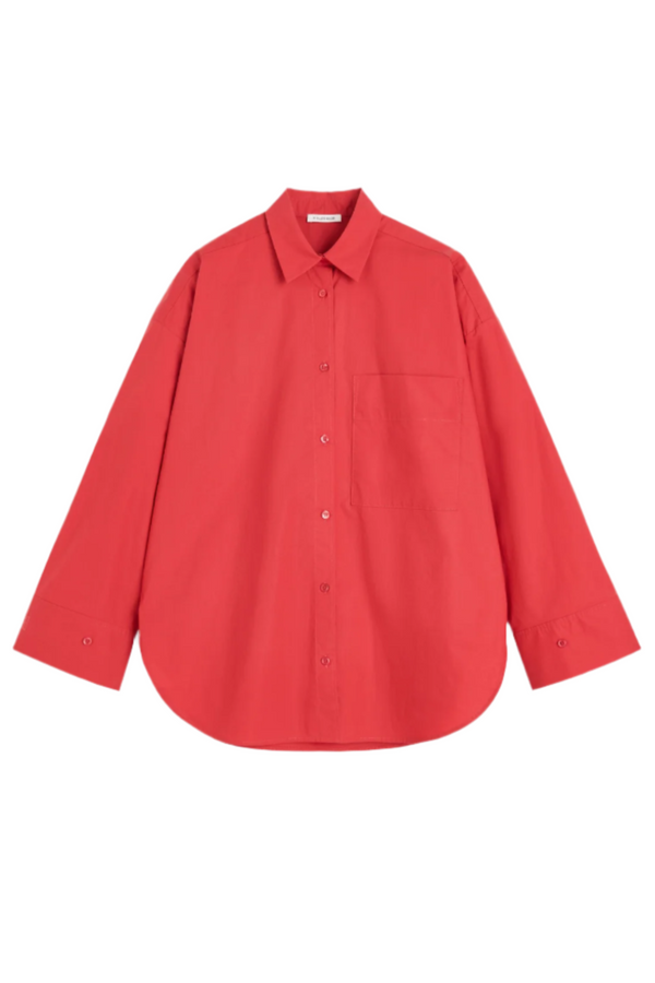 Derris Cotton Shirt - Pompeian Red