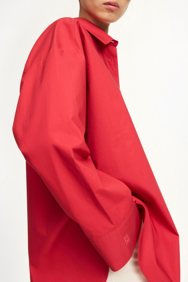 Derris Cotton Shirt - Pompeian Red