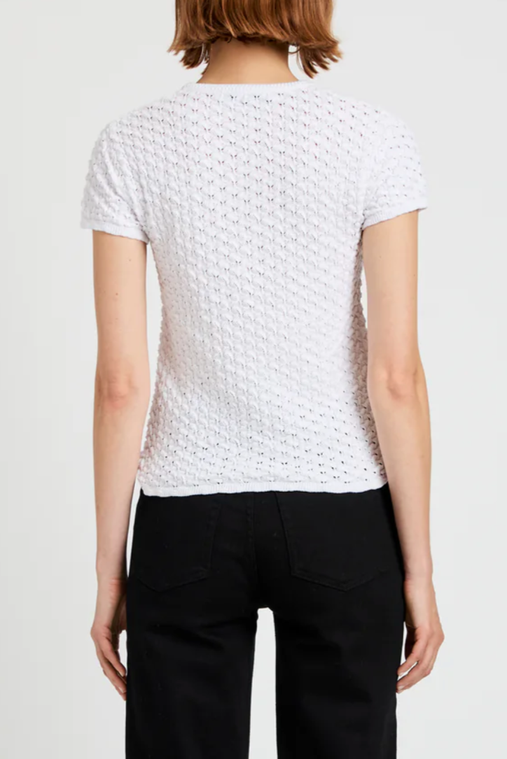 Quincy Top in Crochet - White