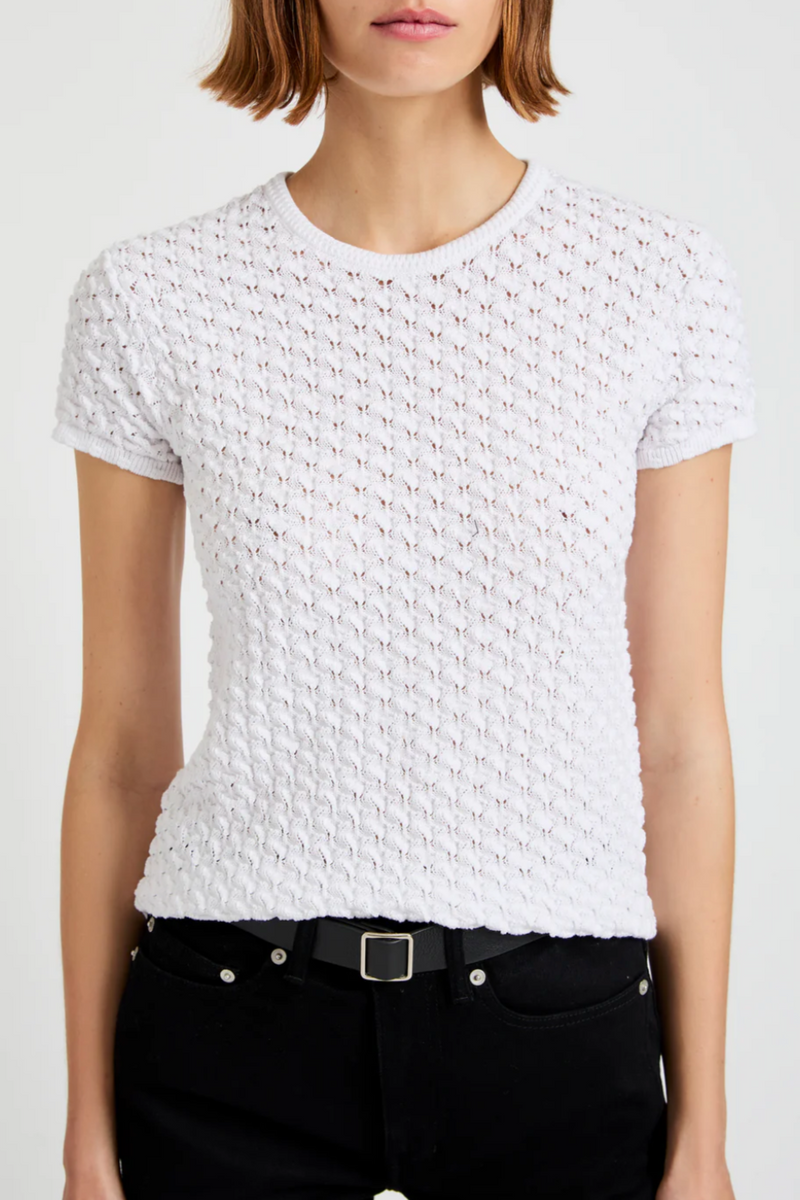 Quincy Top in Crochet - White