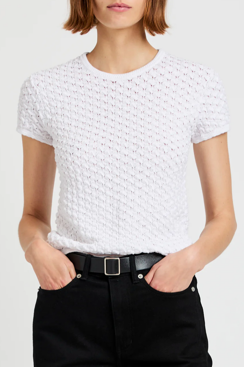 Quincy Top in Crochet - White