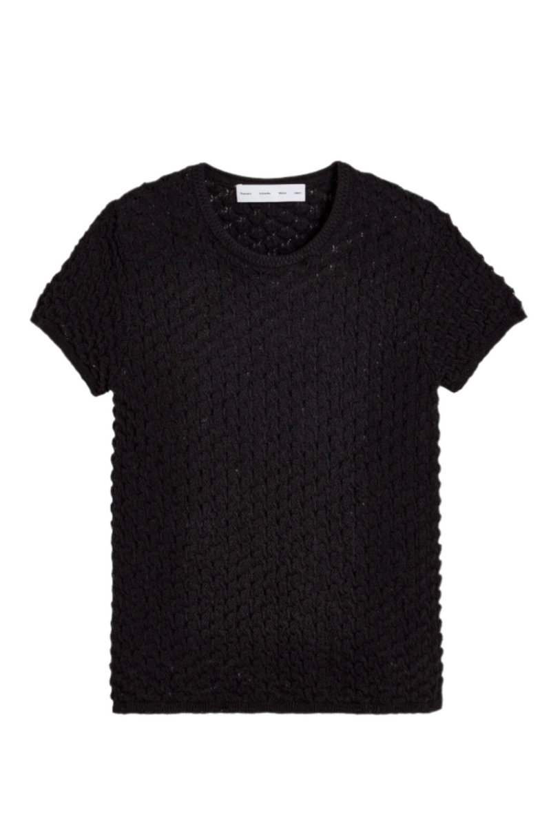 Quincy Top in Crochet - Black