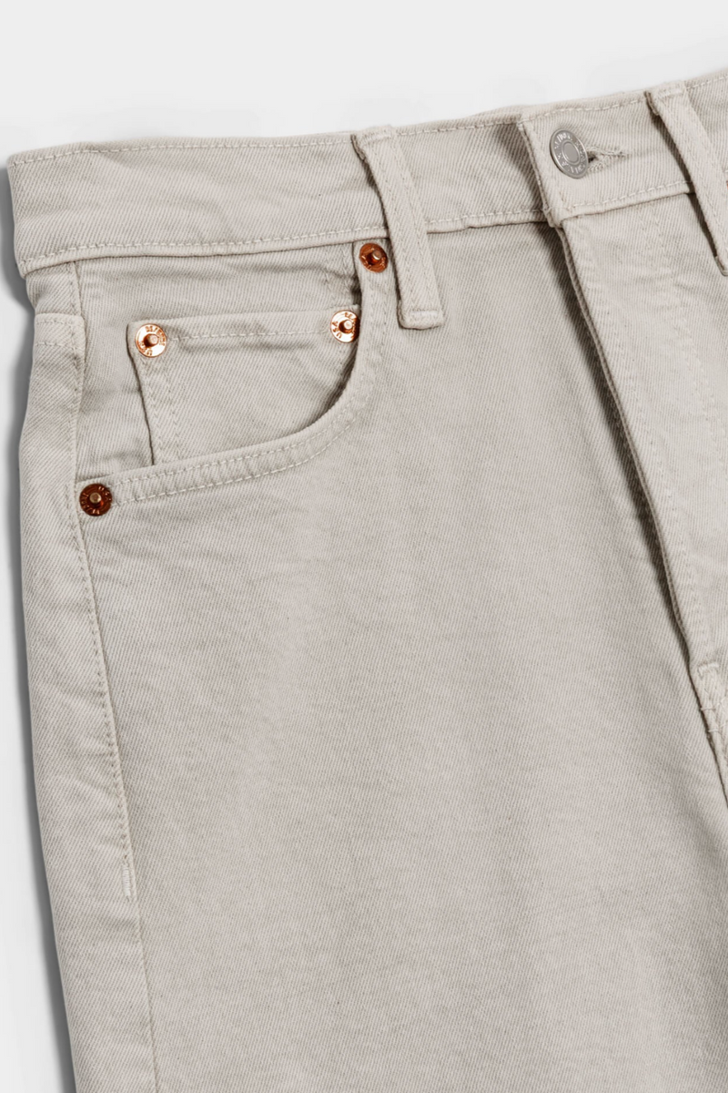 High Rise Wide Leg Crop - Pebble