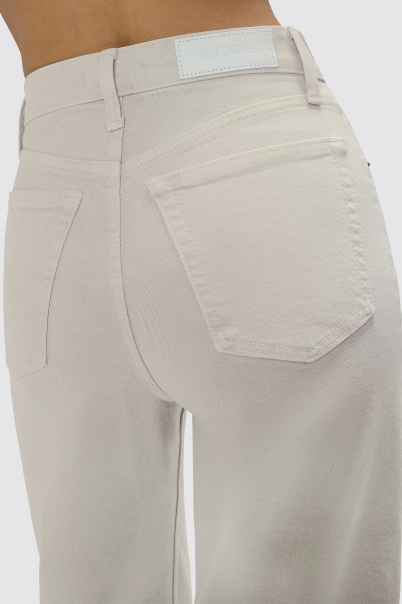 High Rise Wide Leg Crop - Pebble