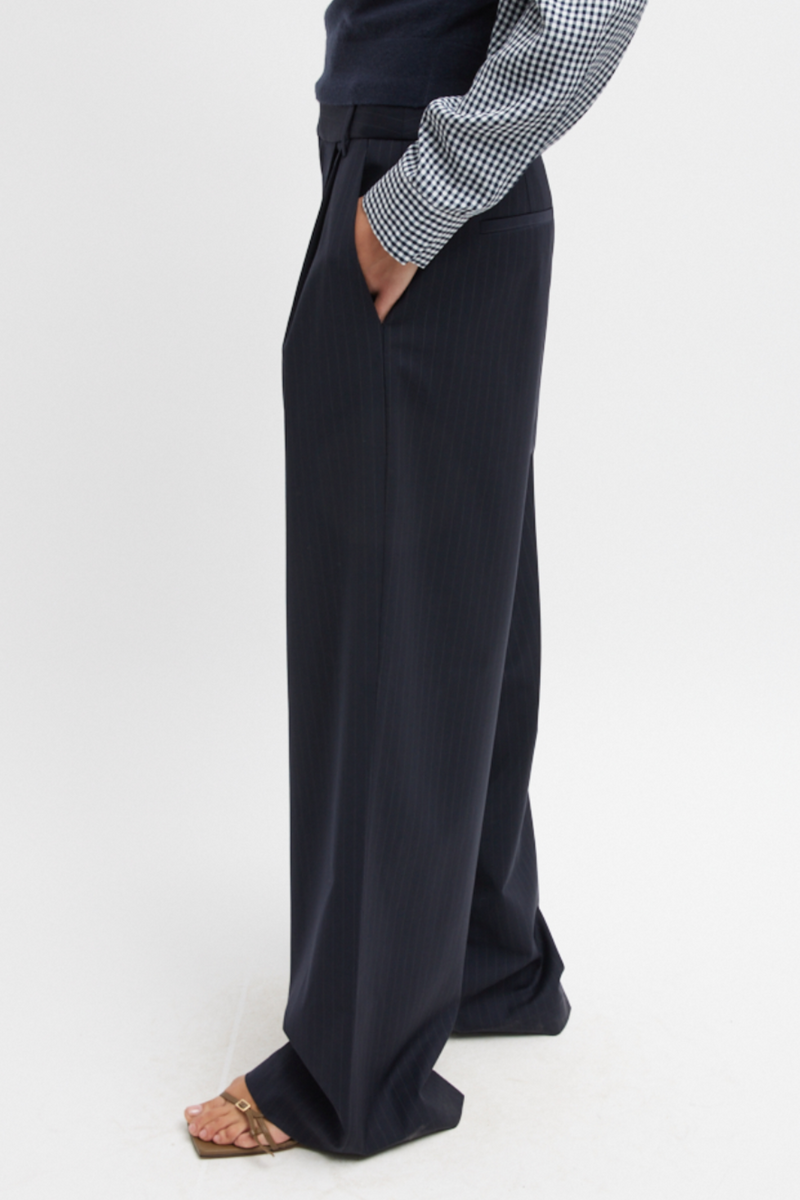Dominic Pinstripe Stella Pant - Navy Multi