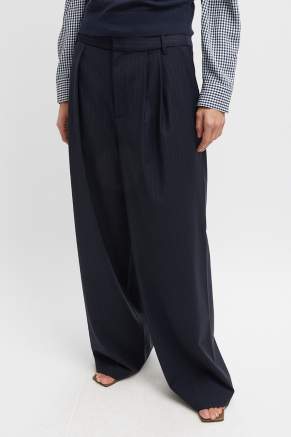 Dominic Pinstripe Stella Pant - Navy Multi