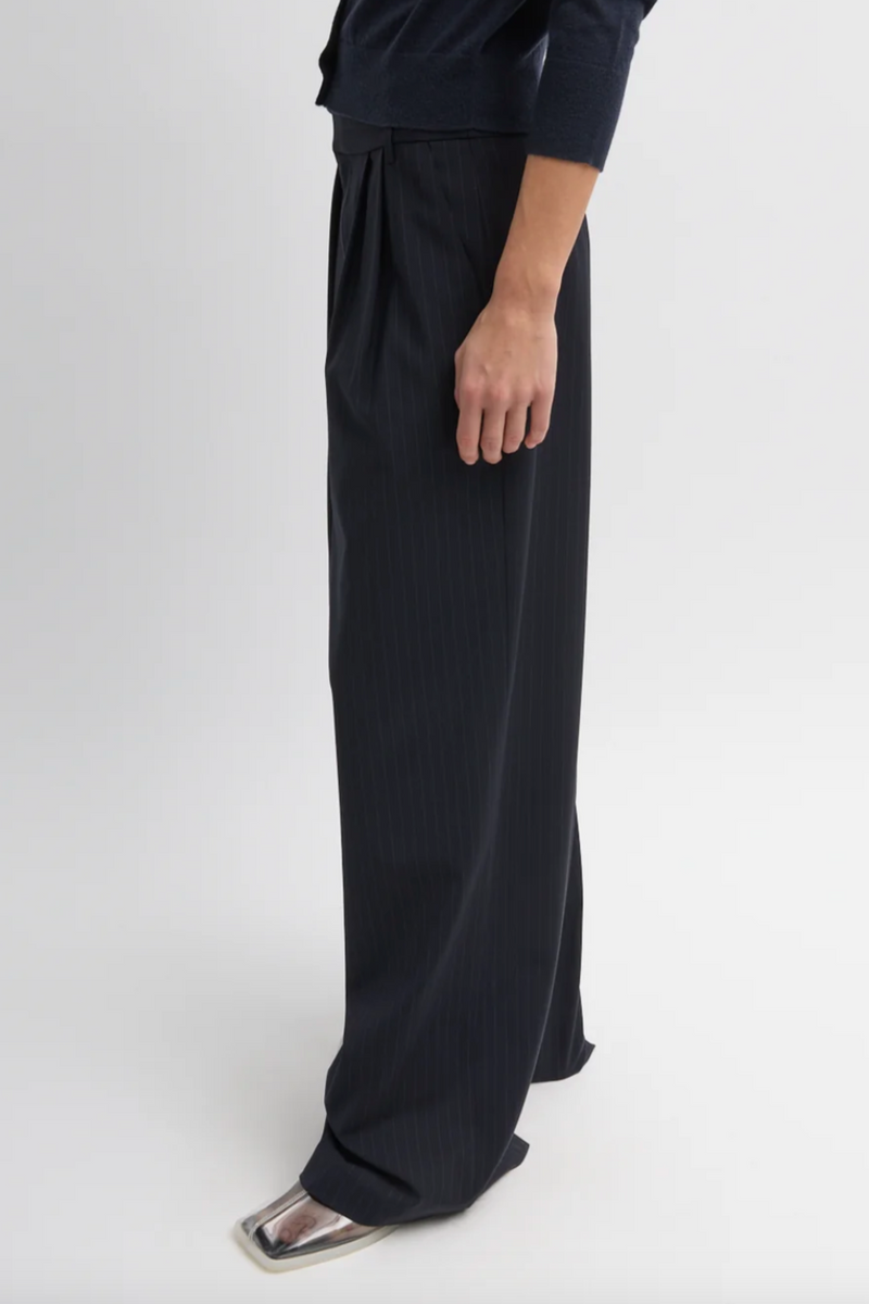Dominic Pinstripe Stella Pant - Navy Multi