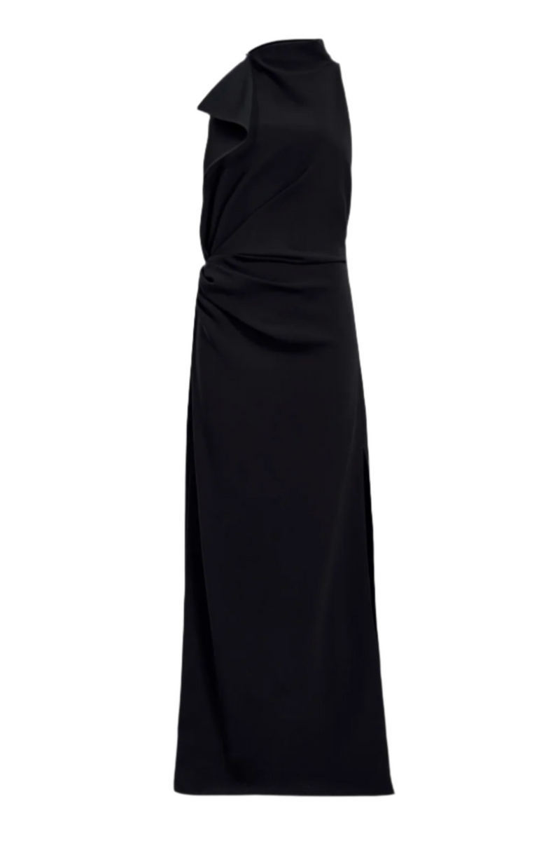 Devyn Dress in Matte Double Crepe - Black