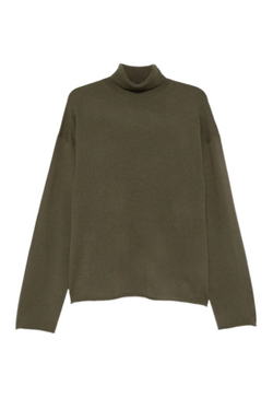 Marchi Turtleneck Sweater in Cashmere - Khaki
