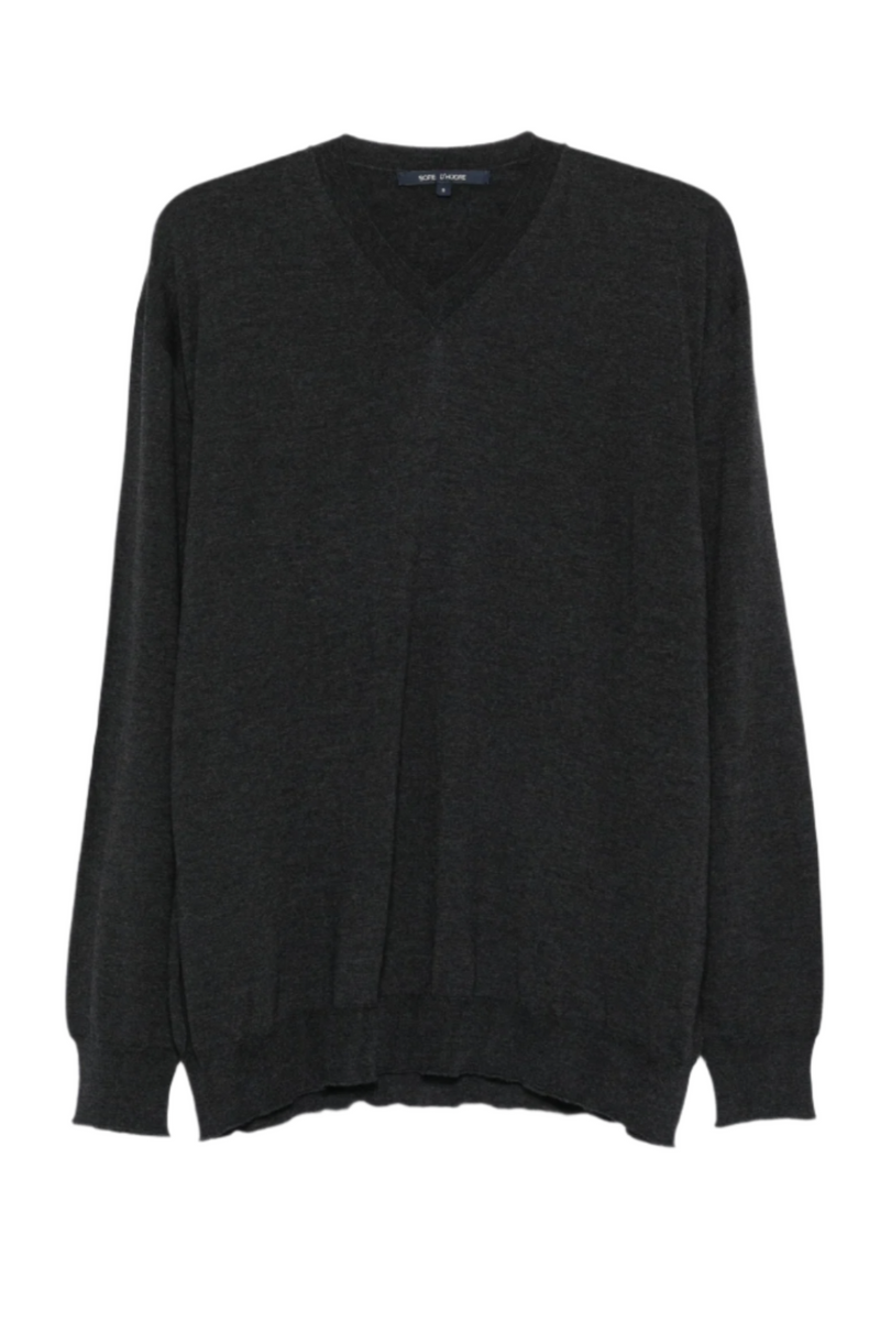 Mexico V-Neck Sweater - Charcoal