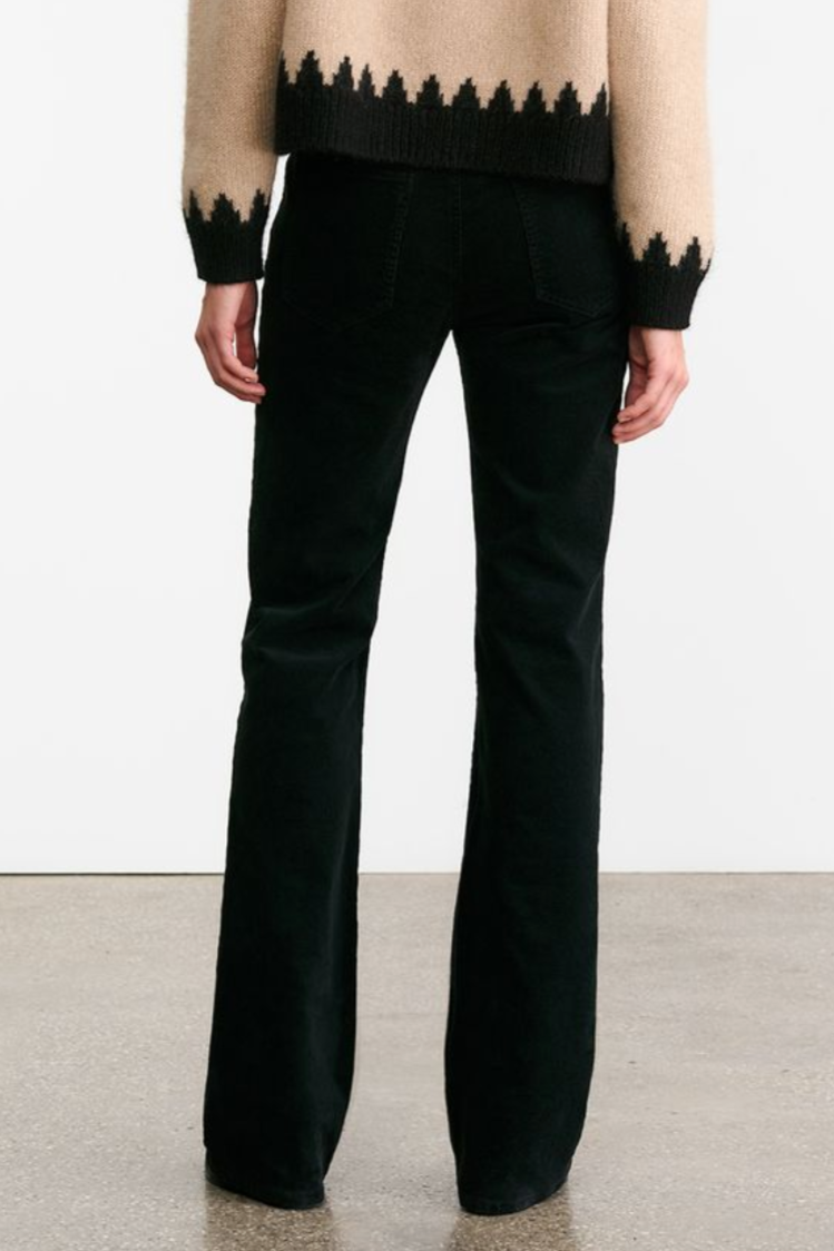 Megan Pant in Corduroy - Jet Black