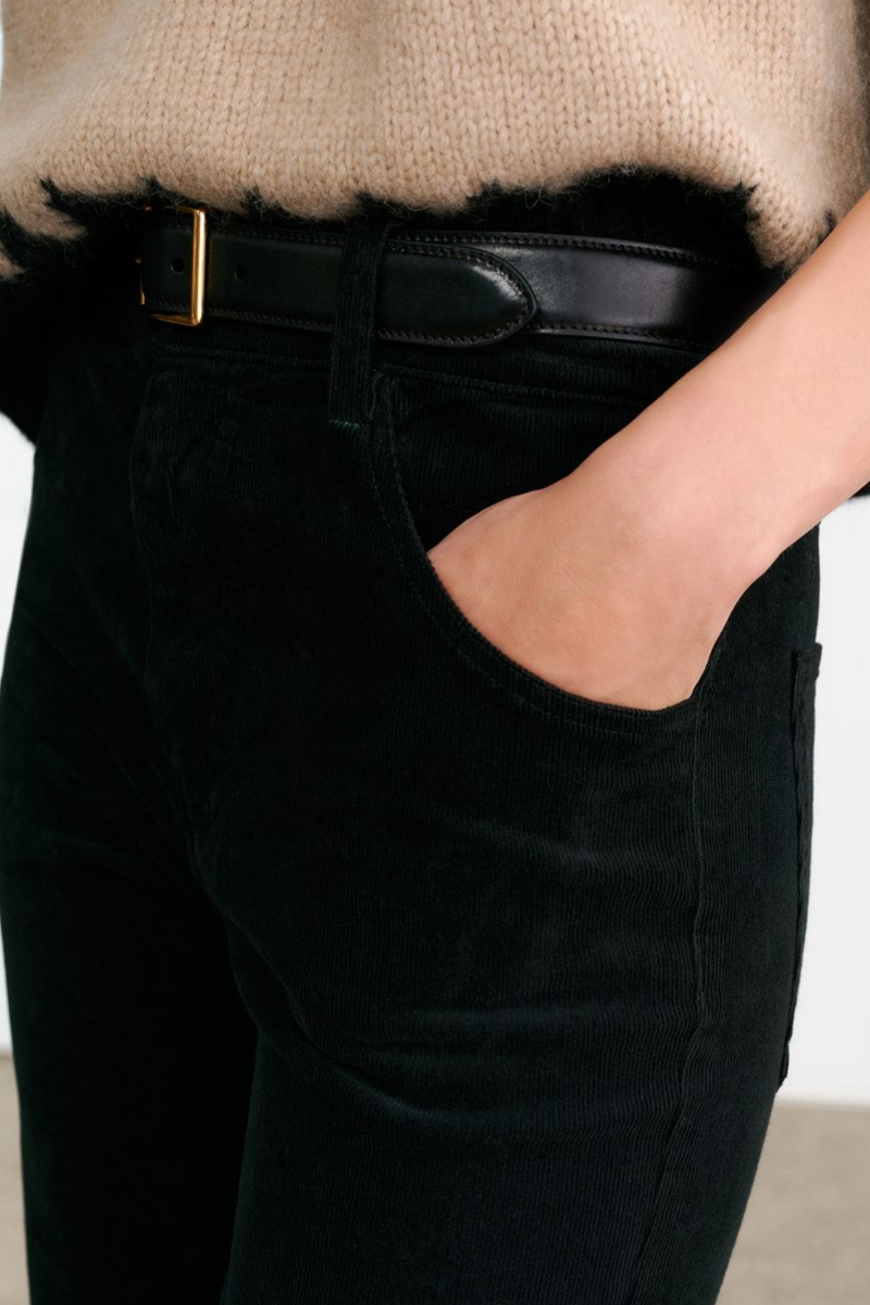 Megan Pant in Corduroy - Jet Black