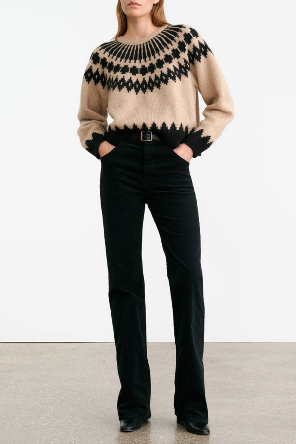 Megan Pant in Corduroy - Jet Black
