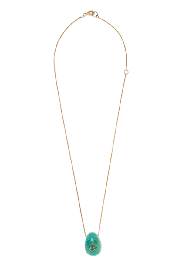 Constance Necklace in Brazilian Amazonite - Green