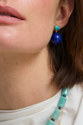 Umbria Earrings - Blue/Green