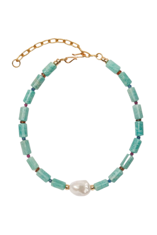 Curio Necklace in Amazonite - Blue